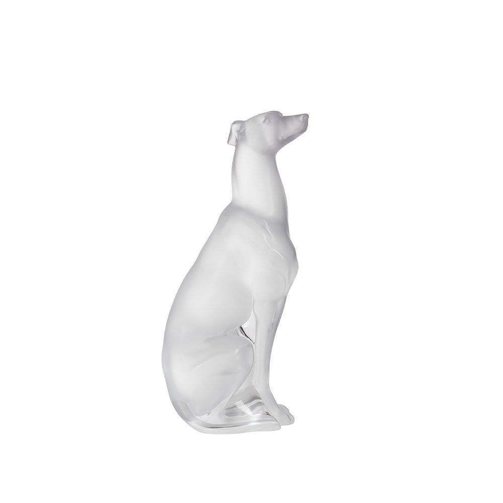Lalique Greyhound Sculpture, Clear